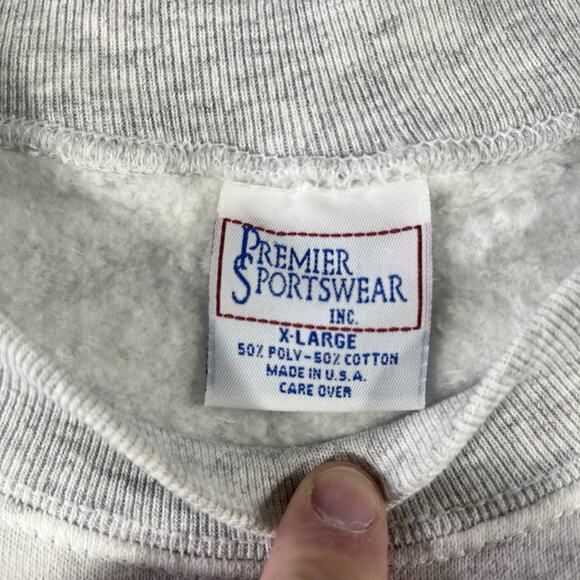 VINTAGE DUKE BLUE DEVILS SWEATSHIRT USA MADE ADULT XL STRIPED PULLOVER 80s 90s - Picture 4 of 10